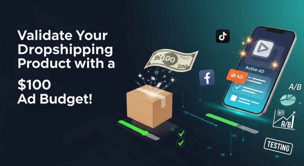 How to Validate Your Dropshipping Product with a $100 Ad Budget!