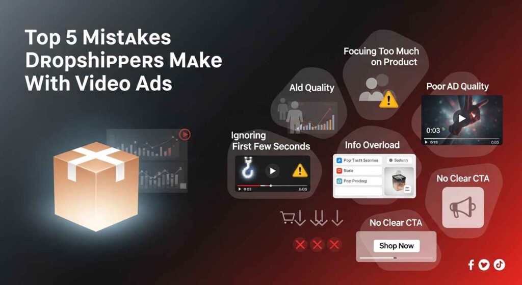 Top 5 Mistakes Dropshippers Make with Video Ads